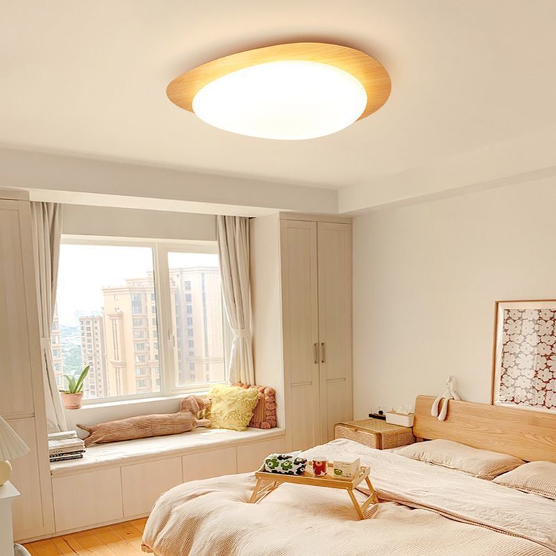 Plafonnier Led En Acrylique En Forme De Galet Scandinave Contemporain Pour Chambre À Coucher