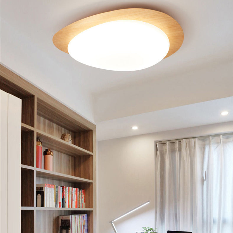 Plafonnier Led En Acrylique En Forme De Galet Scandinave Contemporain Pour Chambre À Coucher