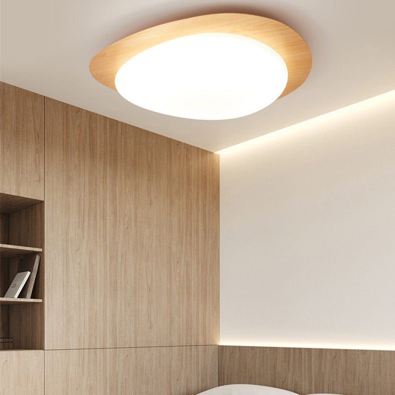 Plafonnier Led En Acrylique En Forme De Galet Scandinave Contemporain Pour Chambre À Coucher