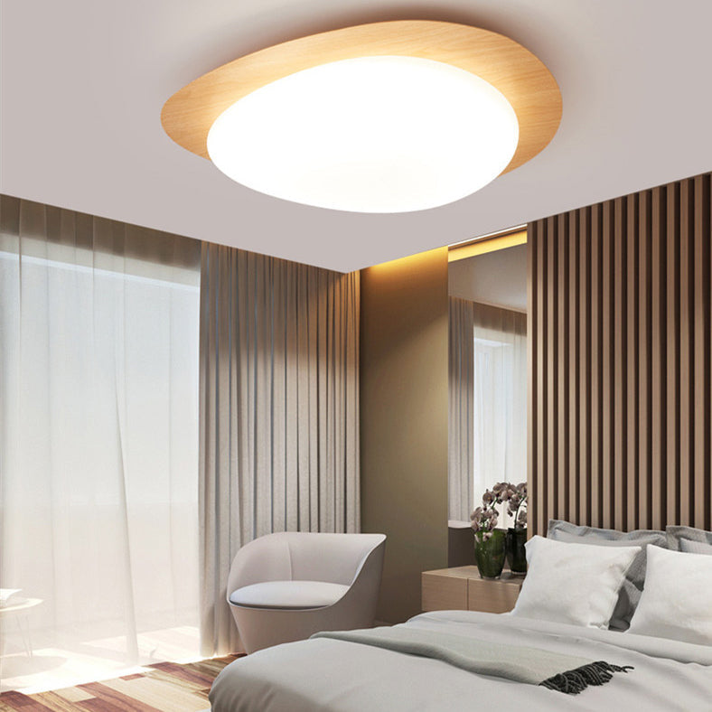 Plafonnier Led En Acrylique En Forme De Galet Scandinave Contemporain Pour Chambre À Coucher