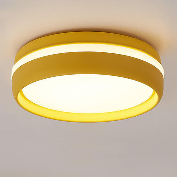 Plafonnier Led Encastré Rond Créatif En Fer Macaron