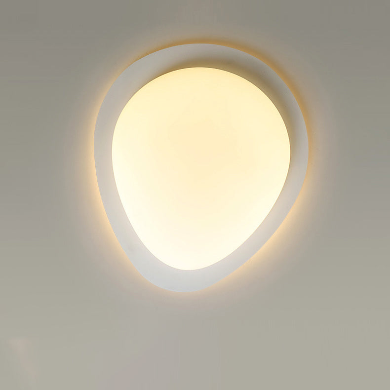 Plafonnier Led En Acrylique En Forme De Galet Scandinave Contemporain Pour Chambre À Coucher