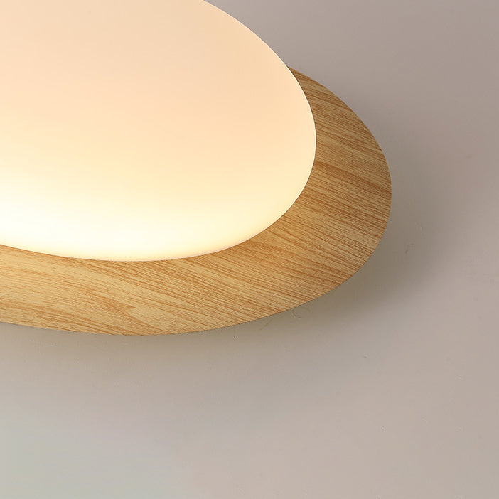 Plafonnier Led En Acrylique En Forme De Galet Scandinave Contemporain Pour Chambre À Coucher