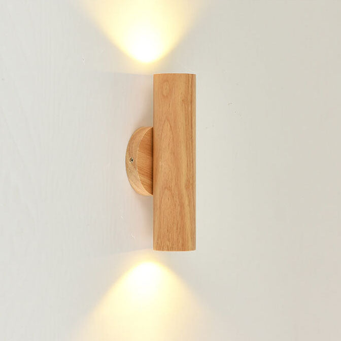 Applique Murale À Led À Double Tête En Bois Massif, Moderne, Simple Et Chaleureuse
