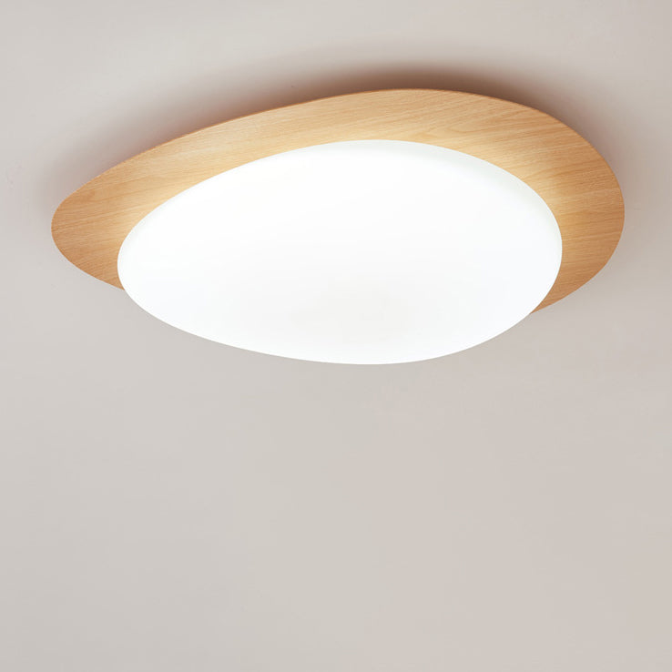 Plafonnier Led En Acrylique En Forme De Galet Scandinave Contemporain Pour Chambre À Coucher