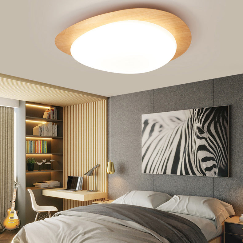 Plafonnier Led En Acrylique En Forme De Galet Scandinave Contemporain Pour Chambre À Coucher