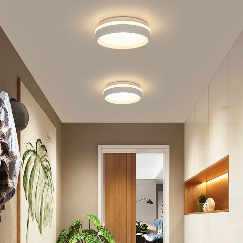 Plafonnier Led Encastré Rond Créatif En Fer Macaron