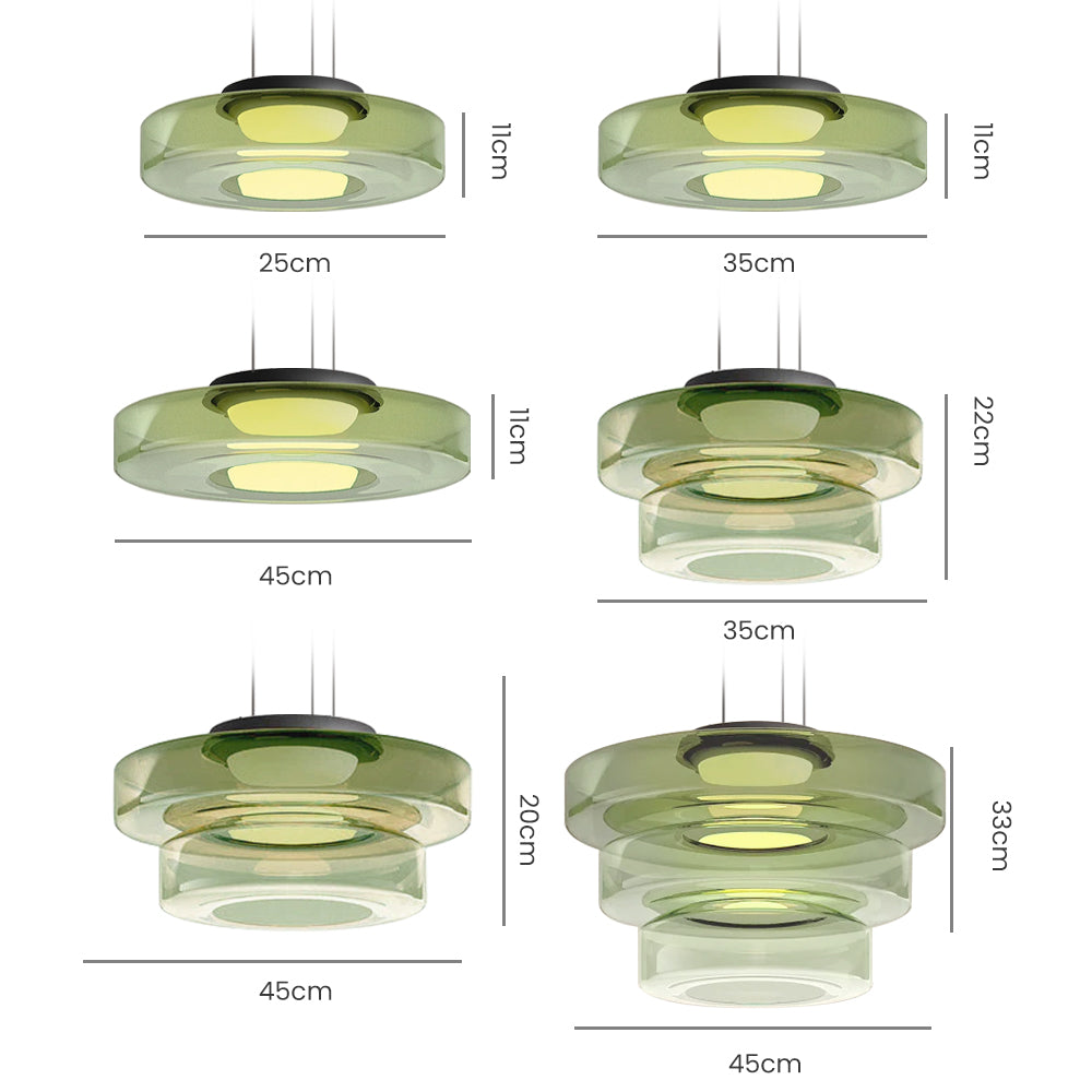 Naldor - Lampes Suspendues En Verre De Style Bauhaus