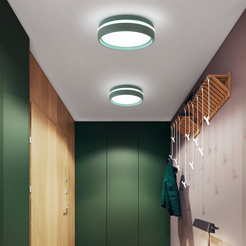 Plafonnier Led Encastré Rond Créatif En Fer Macaron
