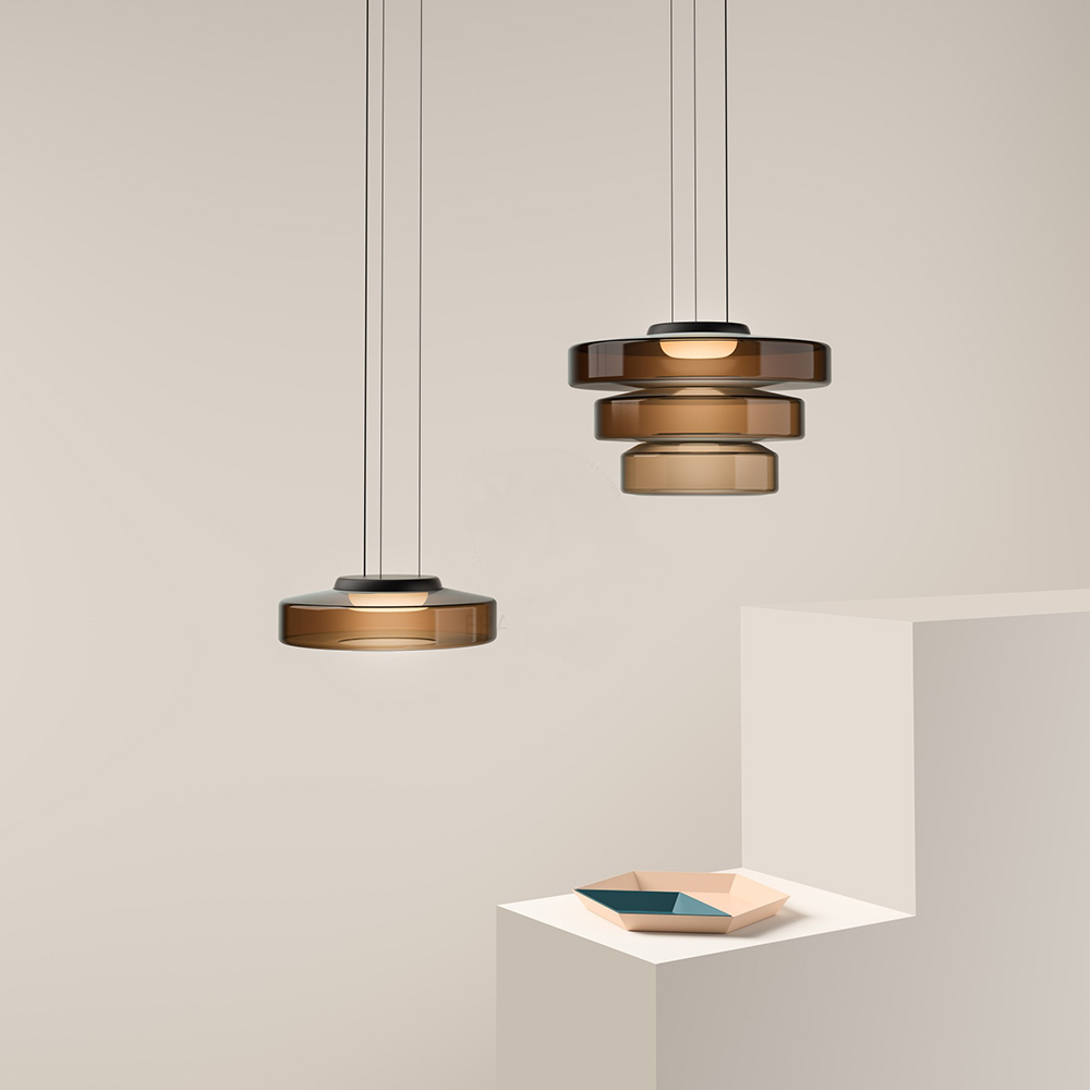 Naldor - Lampes Suspendues En Verre De Style Bauhaus