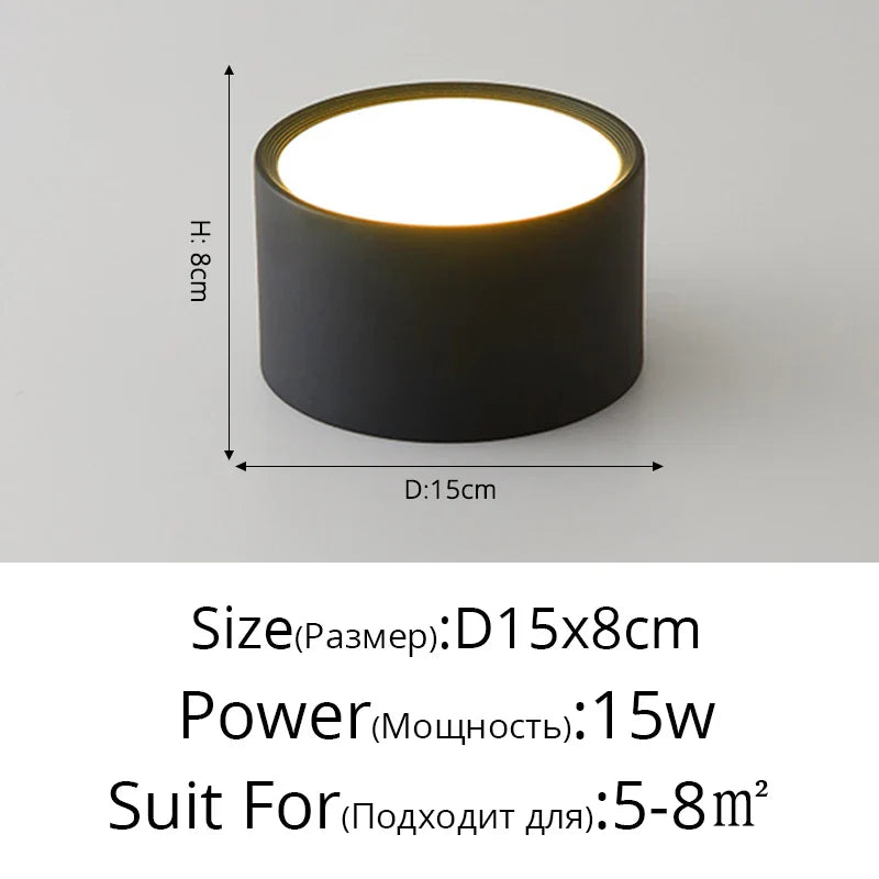 Spot De Plafond Led Rond En Métal