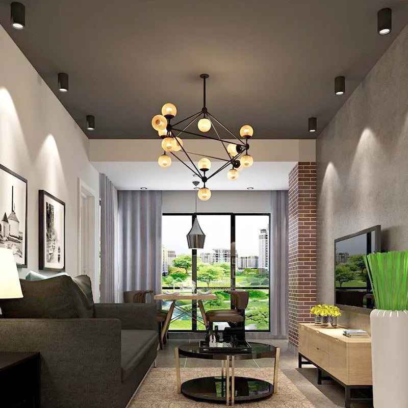 Plafonnier Led Dimmable Spot Lumière Vers Le Bas Décoration