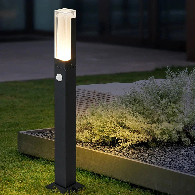 Lampe De Pelouse Led Avec Détecteur De Mouvement, Étanche, Pour L'Extérieur