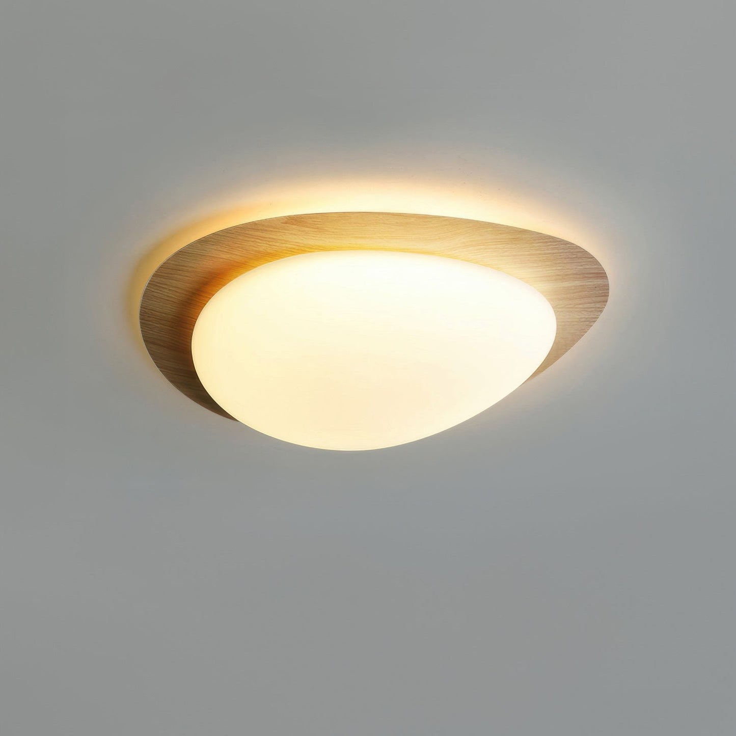 Plafonnier Scandinave En Grain De Bois Pebble