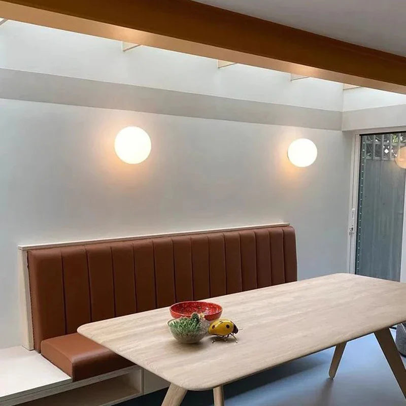 Applique Murale Moderne En Verre Blanc Pour Divers Espaces