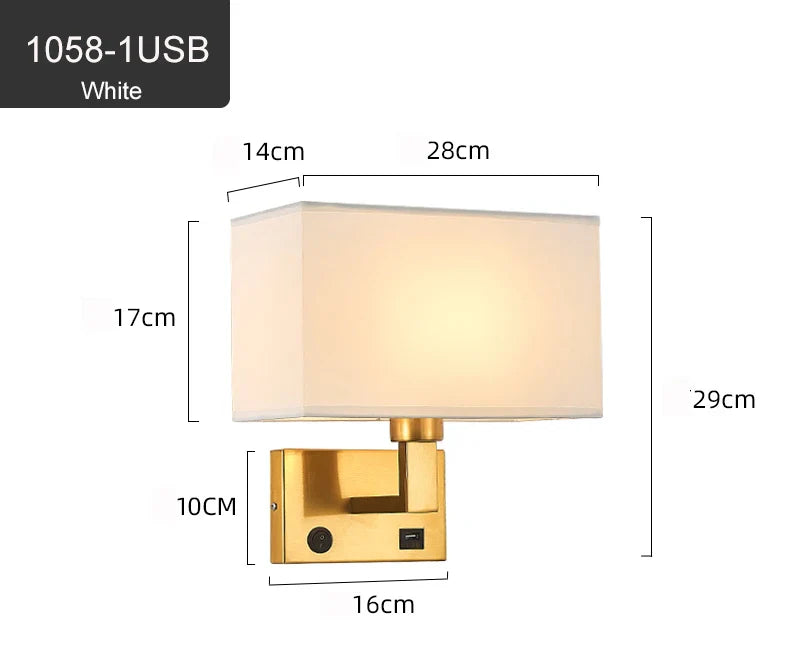 Appliques Murales Moderne Nordique Pour Chambre 3 Couleurs Abat-Jour