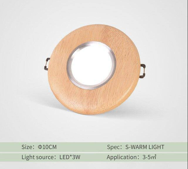 Plafonnier À Led Spot En Bois