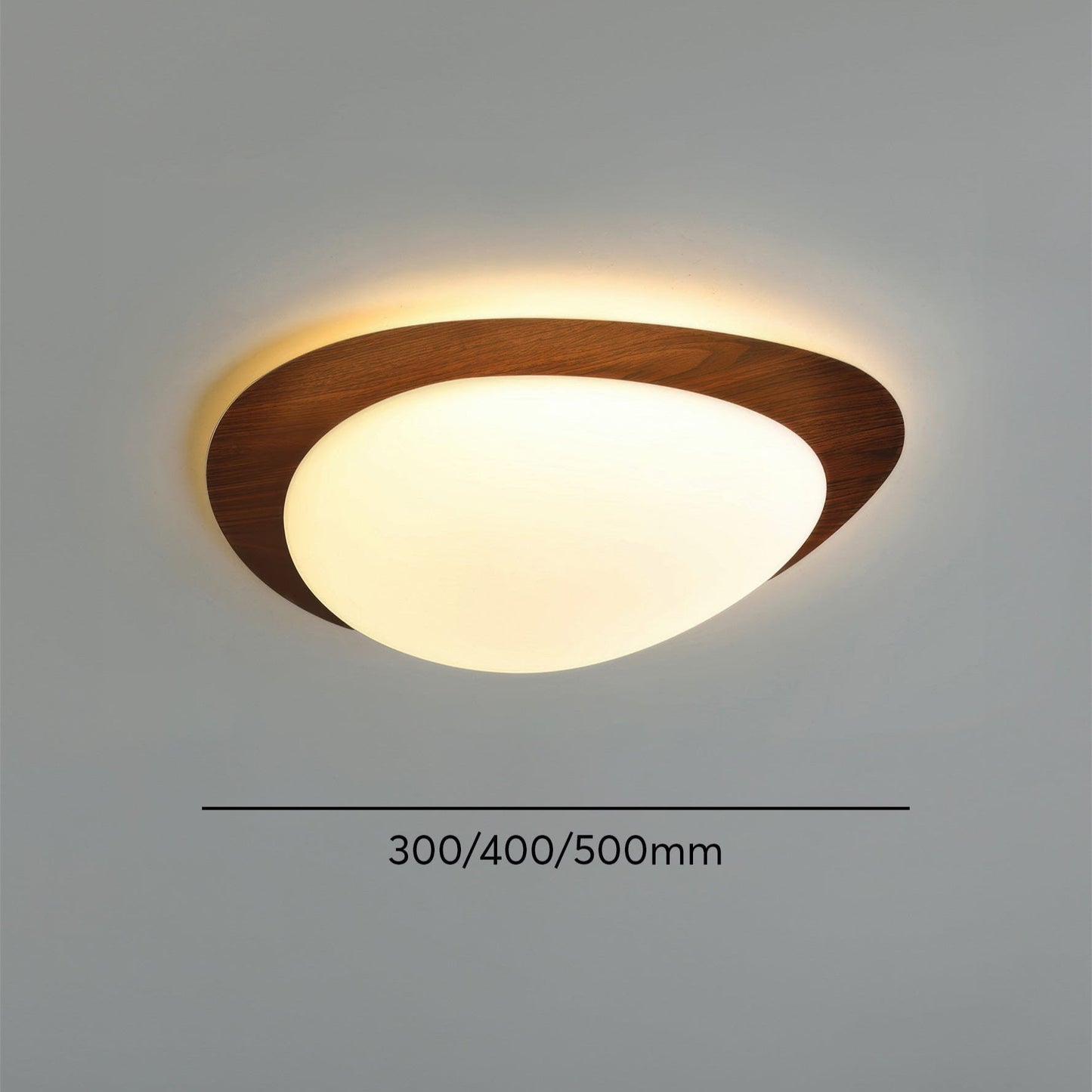 Plafonnier Scandinave En Grain De Bois Pebble