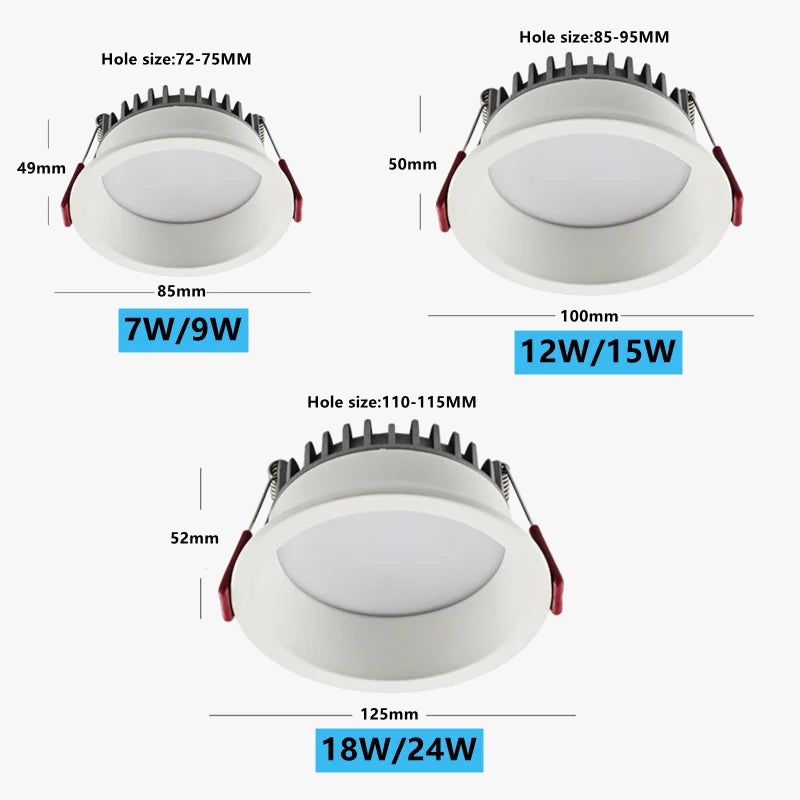 Spot Led Encastrable Antireflet Dimmable