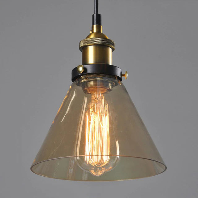 Nurieux - Lampe suspendue en verre antique