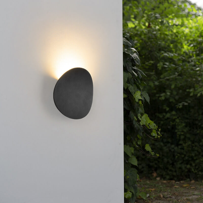 Applique Murale D'Intérieur Et D'Extérieur À Led Ronde Minimaliste À 1 Ampoule