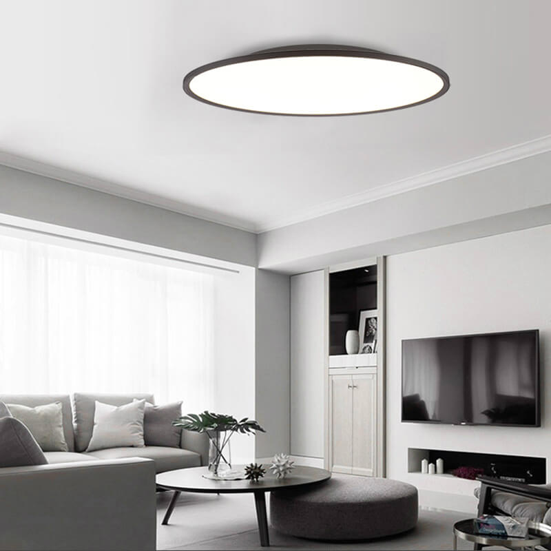 Plafonnier Led Encastré En Aluminium Acrylique Minimaliste Moderne À Abat-Jour Rond Pour Salon