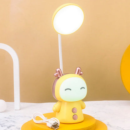 Lampe De Bureau Led Colorée Pour Enfants En Forme De Poupée De Dessin Animé En Abs