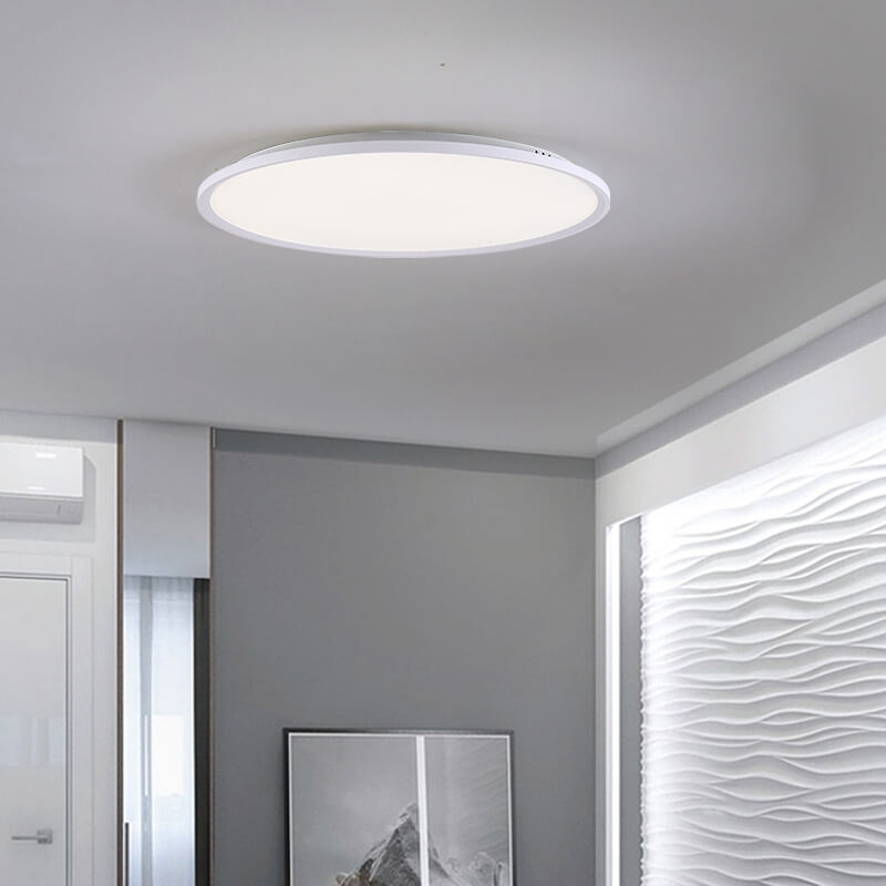 Plafonnier Led Encastré En Aluminium Acrylique Minimaliste Moderne À Abat-Jour Rond Pour Salon