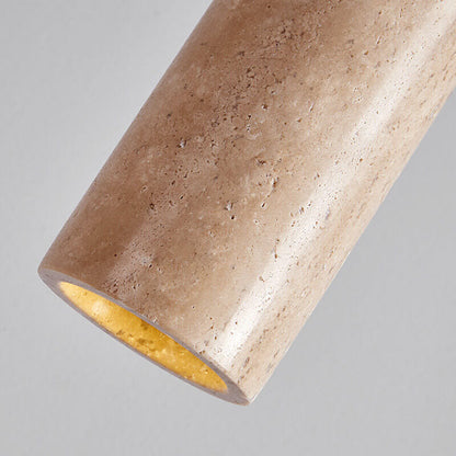 Lustre Japonais Wabi-Sabi En Bois Massif Et Pierre À 1/2/3 Lampes