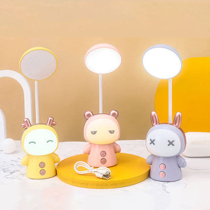 Lampe De Bureau Led Colorée Pour Enfants En Forme De Poupée De Dessin Animé En Abs