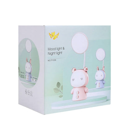 Lampe De Bureau Led Colorée Pour Enfants En Forme De Poupée De Dessin Animé En Abs