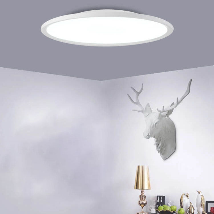 Plafonnier Led Encastré En Aluminium Acrylique Minimaliste Moderne À Abat-Jour Rond Pour Salon