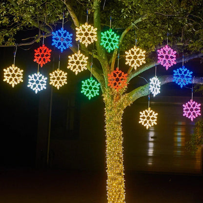 Guirlande Lumineuse Led De Noël Étanche En Forme De Flocon De Neige