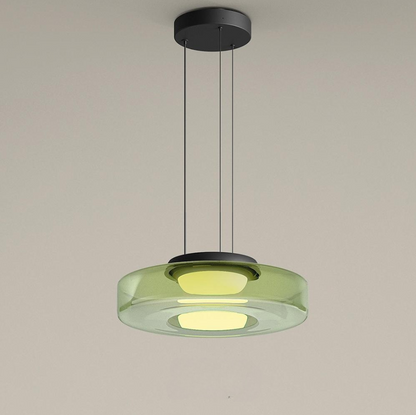 Naldor - Lampes suspendues en verre de style Bauhaus