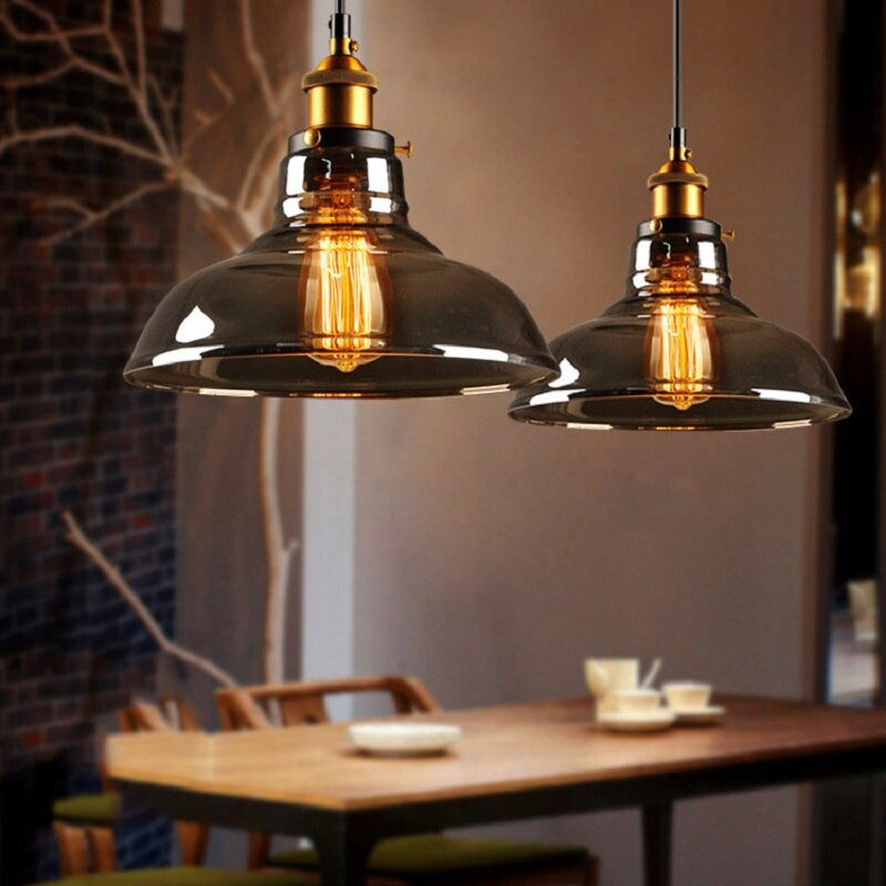 Nurieux - Lampe suspendue en verre antique