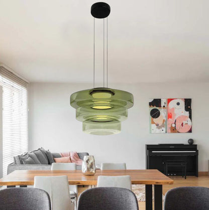 Naldor - Lampes suspendues en verre de style Bauhaus