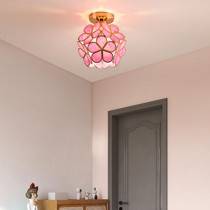 Plafonnier design en verre pour couloir, style floral