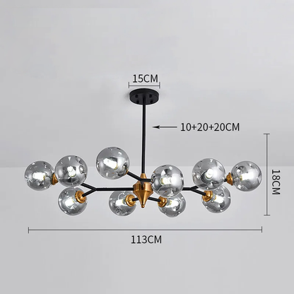 Nillan - Lustre moderne en verre soufflé