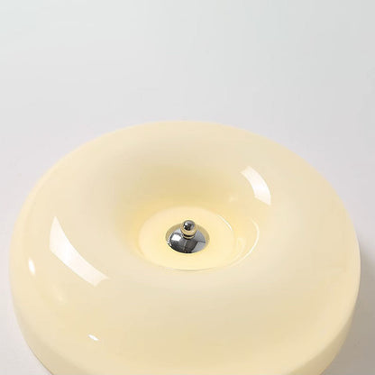 Plafonnier Led Encastré En Fer À Abat-Jour En Verre De Style Nordique Contemporain Jaune Crémeux Pour Salon