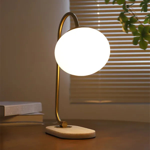 Harvon - Lampe de table Marshmallow en métal et verre