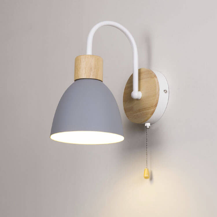 Applique Murale À 1 Ampoule Avec Interrupteur À Glissière Et Motif Macaron Nordique