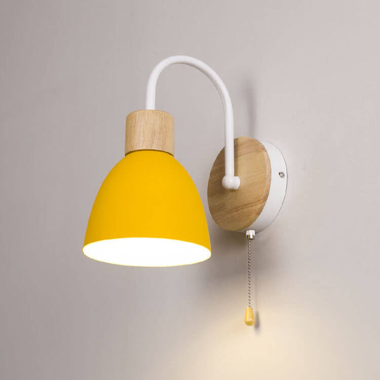 Applique Murale À 1 Ampoule Avec Interrupteur À Glissière Et Motif Macaron Nordique