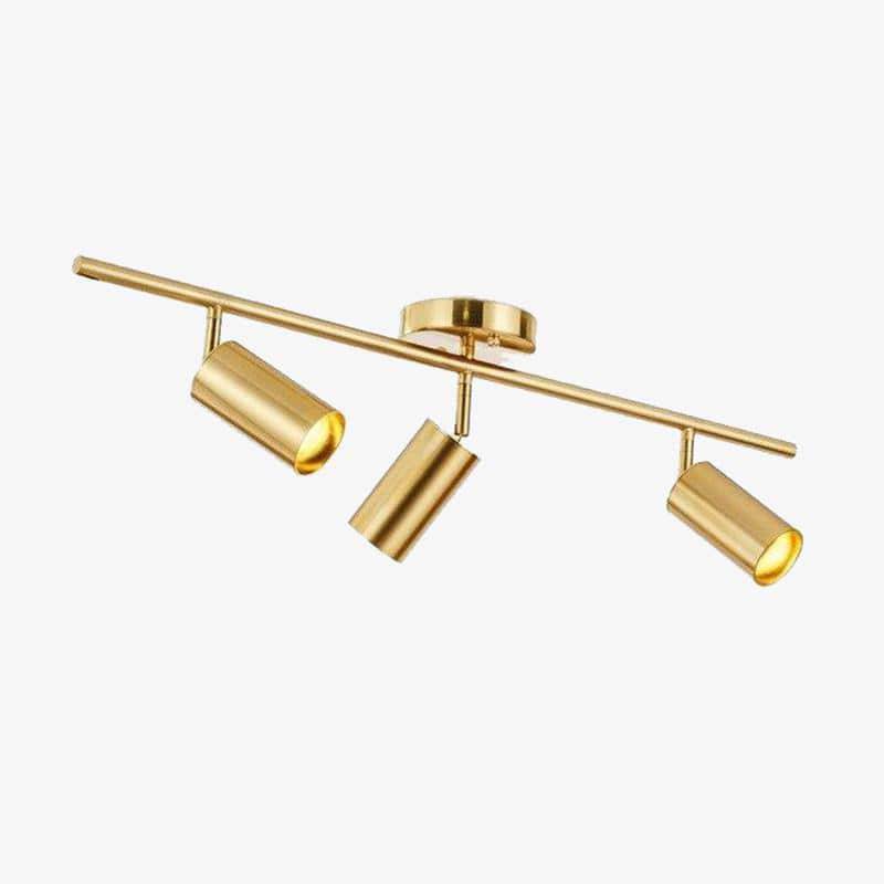 Barre Spots Led En Aluminium Noir Et Doré Golden