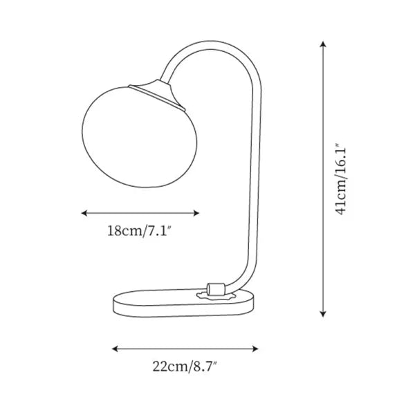 Harvon - Lampe de table Marshmallow en métal et verre