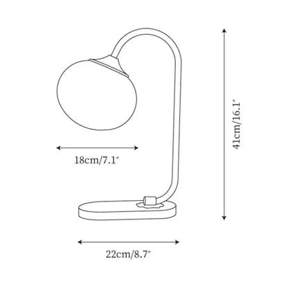 Harvon - Lampe de table Marshmallow en métal et verre