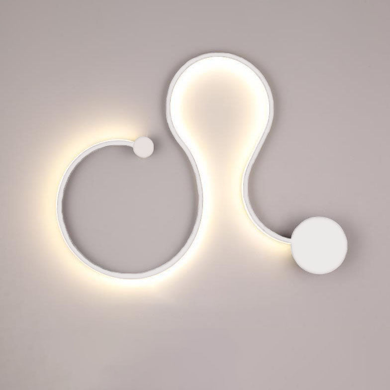 Applique Murale Moderne À Led Incurvée En Aluminium En Forme De Serpent À 1 Lumière