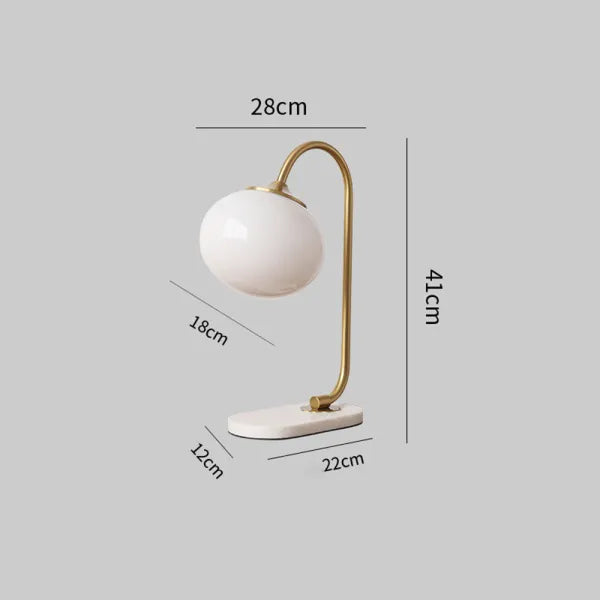 Harvon - Lampe de table Marshmallow en métal et verre