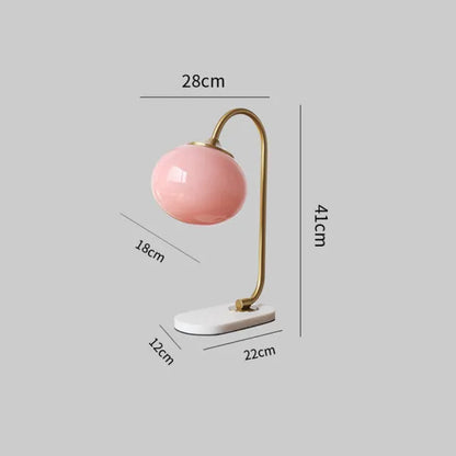 Harvon - Lampe de table Marshmallow en métal et verre