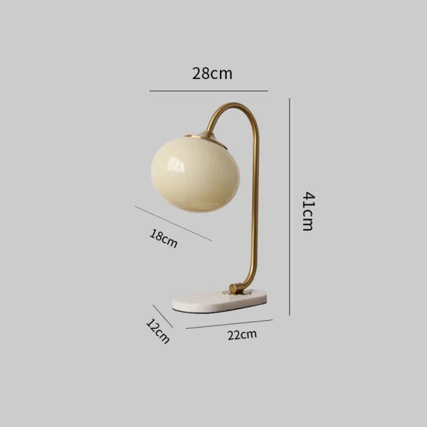 Harvon - Lampe de table Marshmallow en métal et verre