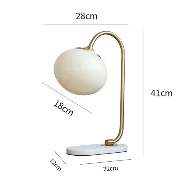 Harvon - Lampe de table Marshmallow en métal et verre